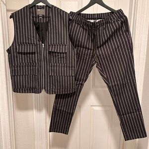 ASOS stripped vest chino Set | Size Med